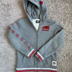 Roots kids zip up hoodie M